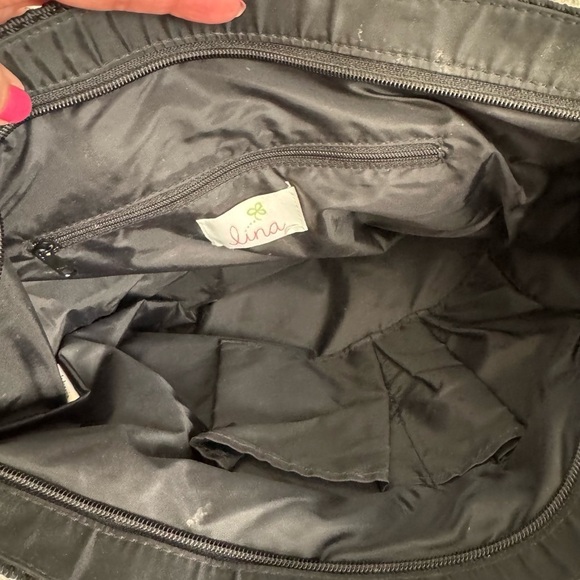 Sophisticated Black Crochet Woven Shoulder Bag Purse - Picture 3 of 7